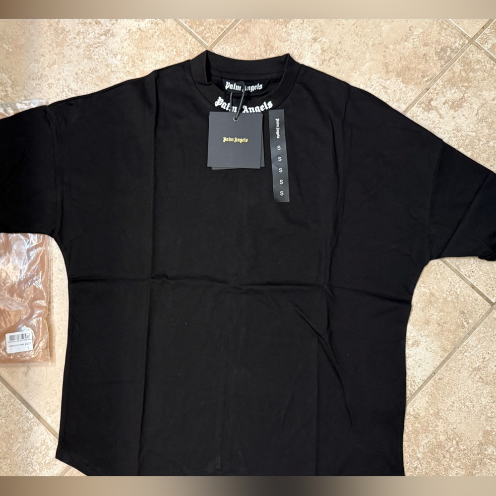 Palm Angels Black Short Sleeve Tee